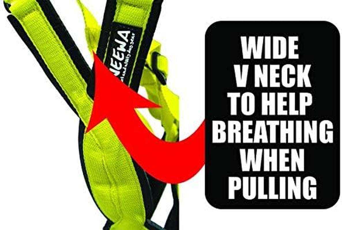 Adjustable Sled Pro Harness (Small, Yellow), Dog Harness Large Breed, Dog Pulling Harness, Giant Dog Harness, Sled Harness for Pulling, Great for Dog Joring